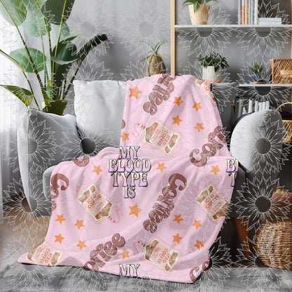 My Blood Type Is Coffee Pink Seamless