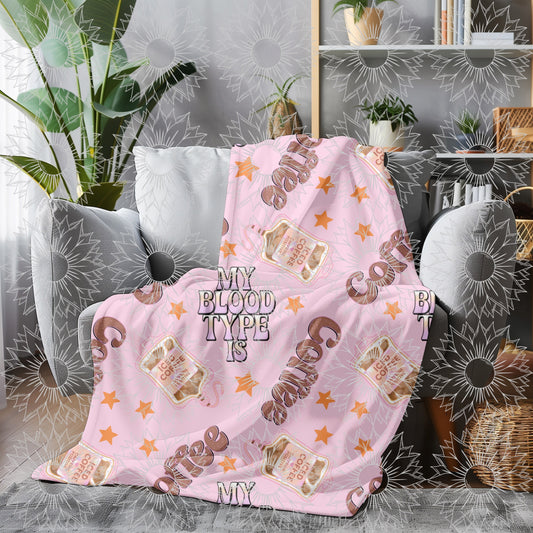 My Blood Type Is Coffee Pink Seamless