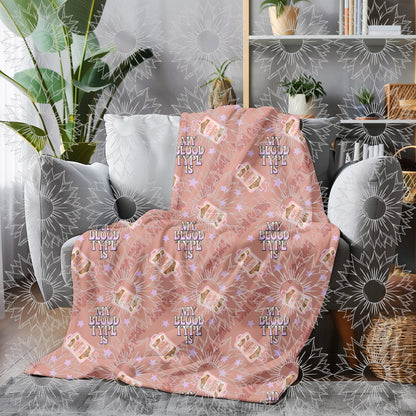 My Blood Type Is Iced Coffee Brown Seamless