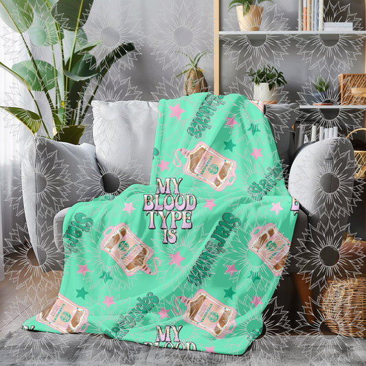 My Blood Type Is SB Green Seamless