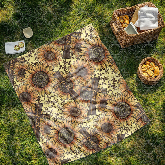 Sunflower Cross Faith Seamless