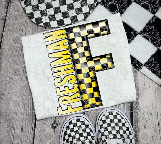 Freshman Yellow Checkered