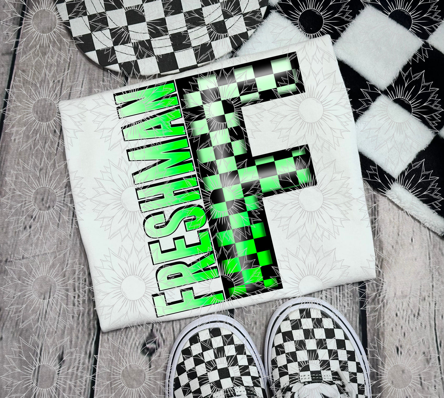 Freshman Green Checkered