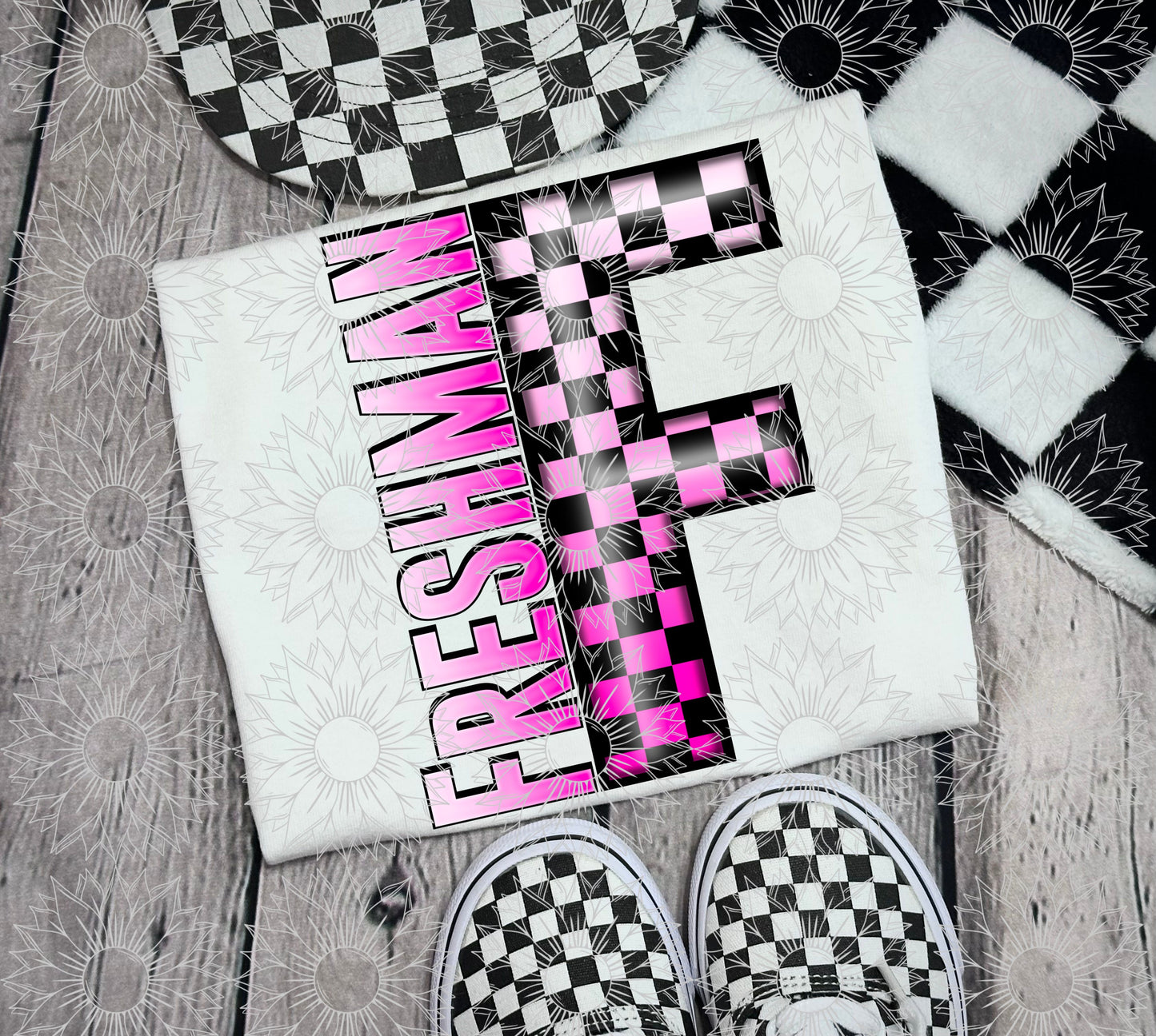 Freshman Pink Checkered