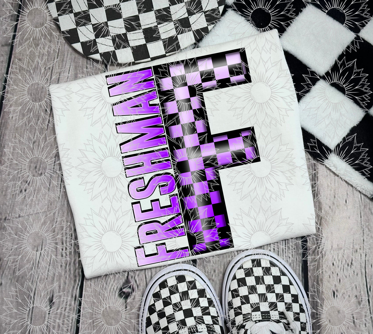 Freshman Purple Checkered