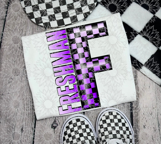 Freshman Purple Checkered
