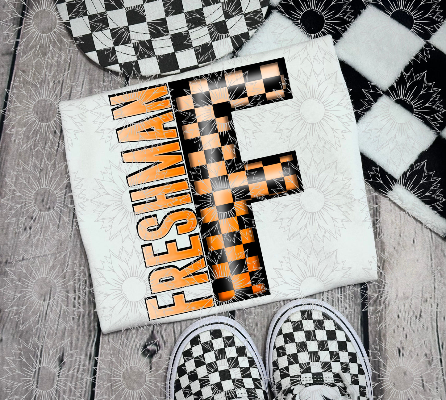 Freshman Orange Checkered