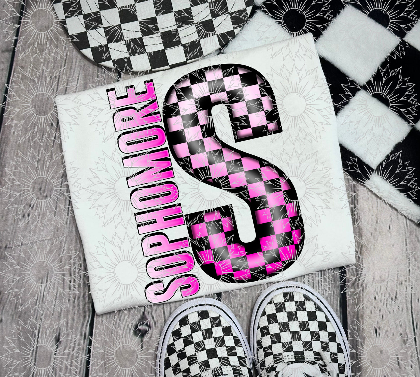 Sophomore Pink Checkered