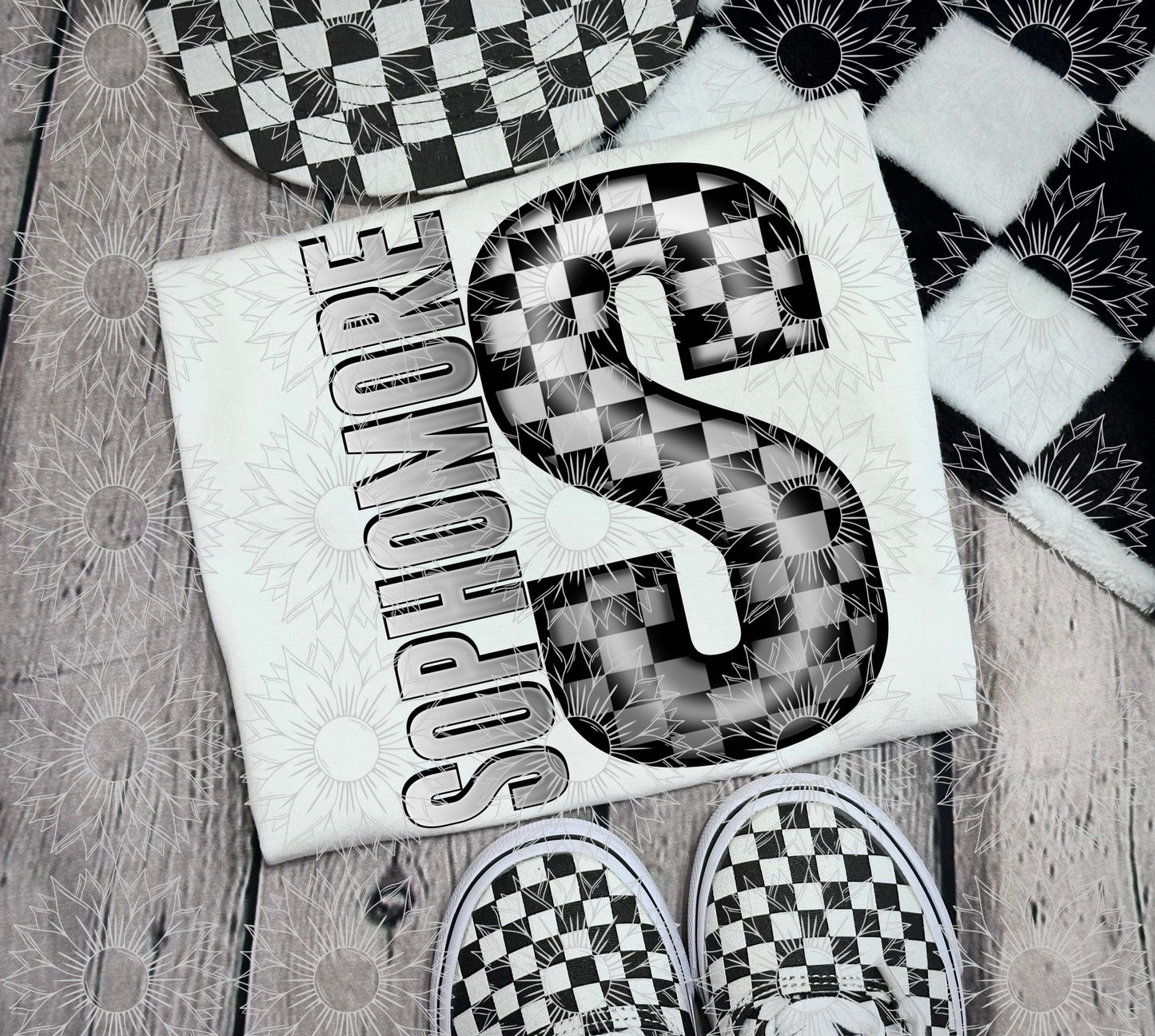 Sophomore Gray Checkered