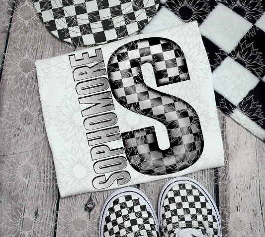 Sophomore Gray Checkered