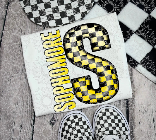 Sophomore Yellow Checkered