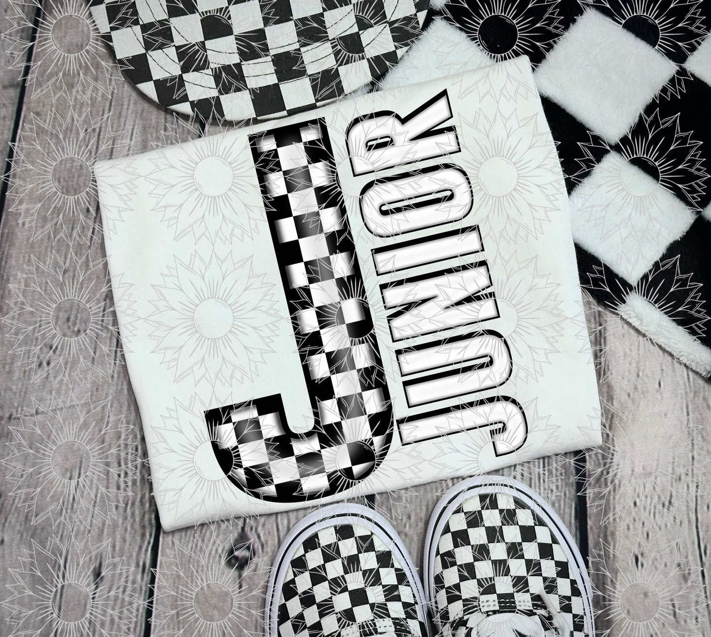 Junior Black Checkered