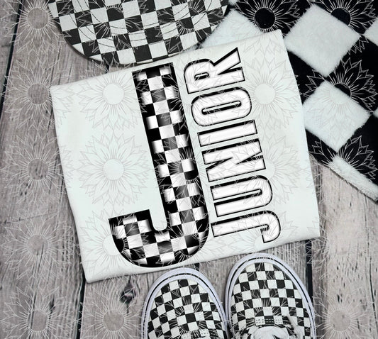 Junior Black Checkered
