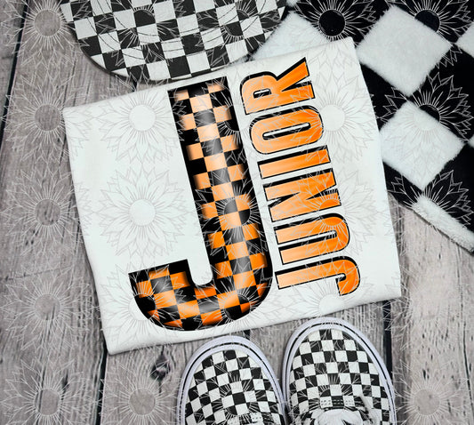 Junior Orange Checkered