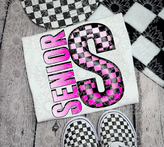 Senior Pink Checkered