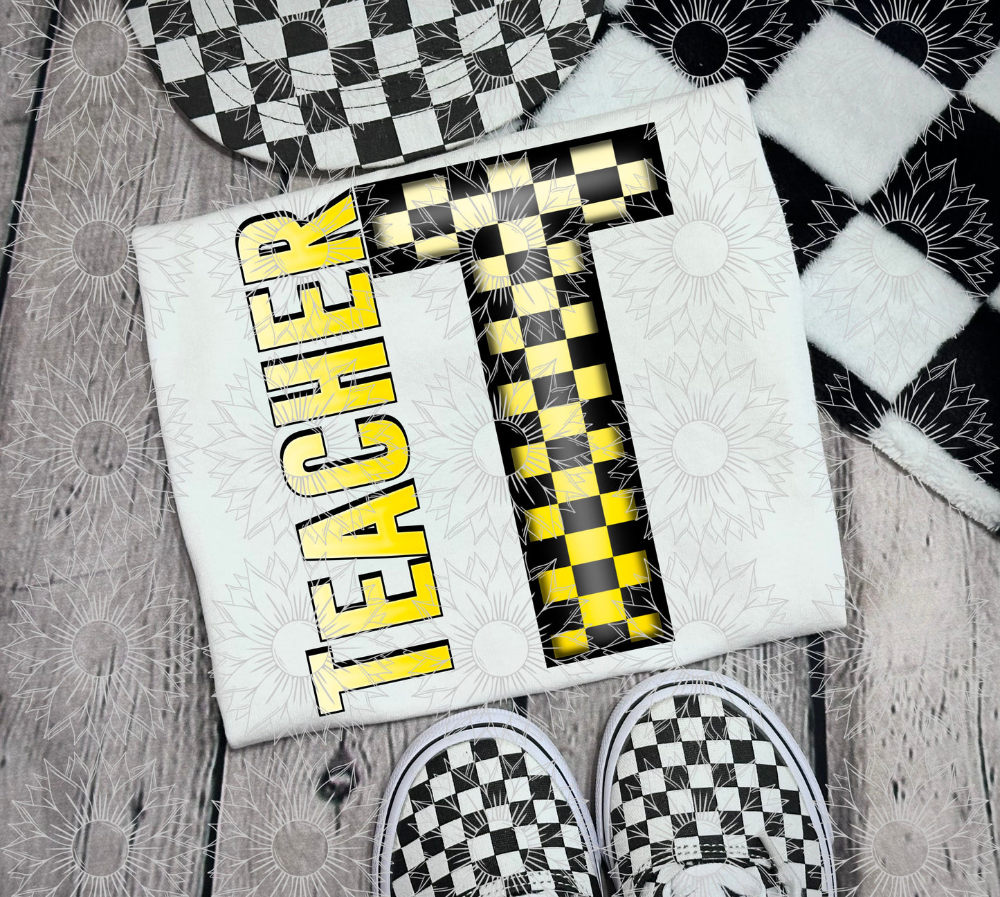 Teacher Yellow Checkered