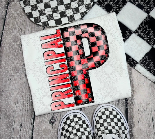 Principal Red Checkered