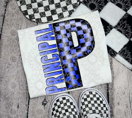 Principal Blue Checkered
