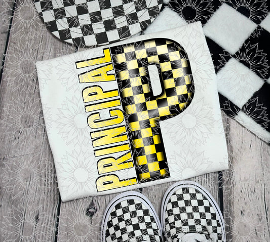 Principal Yellow Checkered