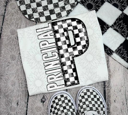Principal Black Checkered