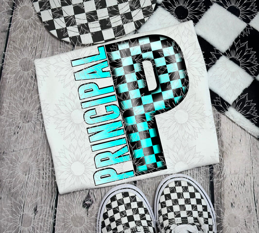 Principal Turquoise Checkered