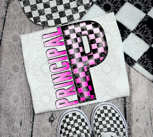 Principal Pink Checkered