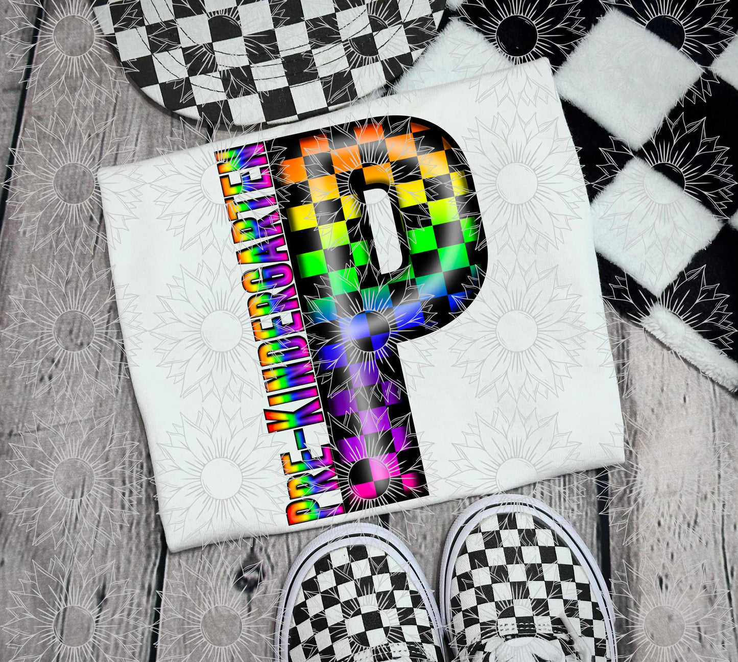 Pre-Kindergarten Rainbow Checkered