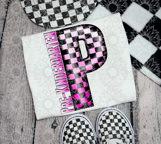 Pre-Kindergarten Pink Checkered