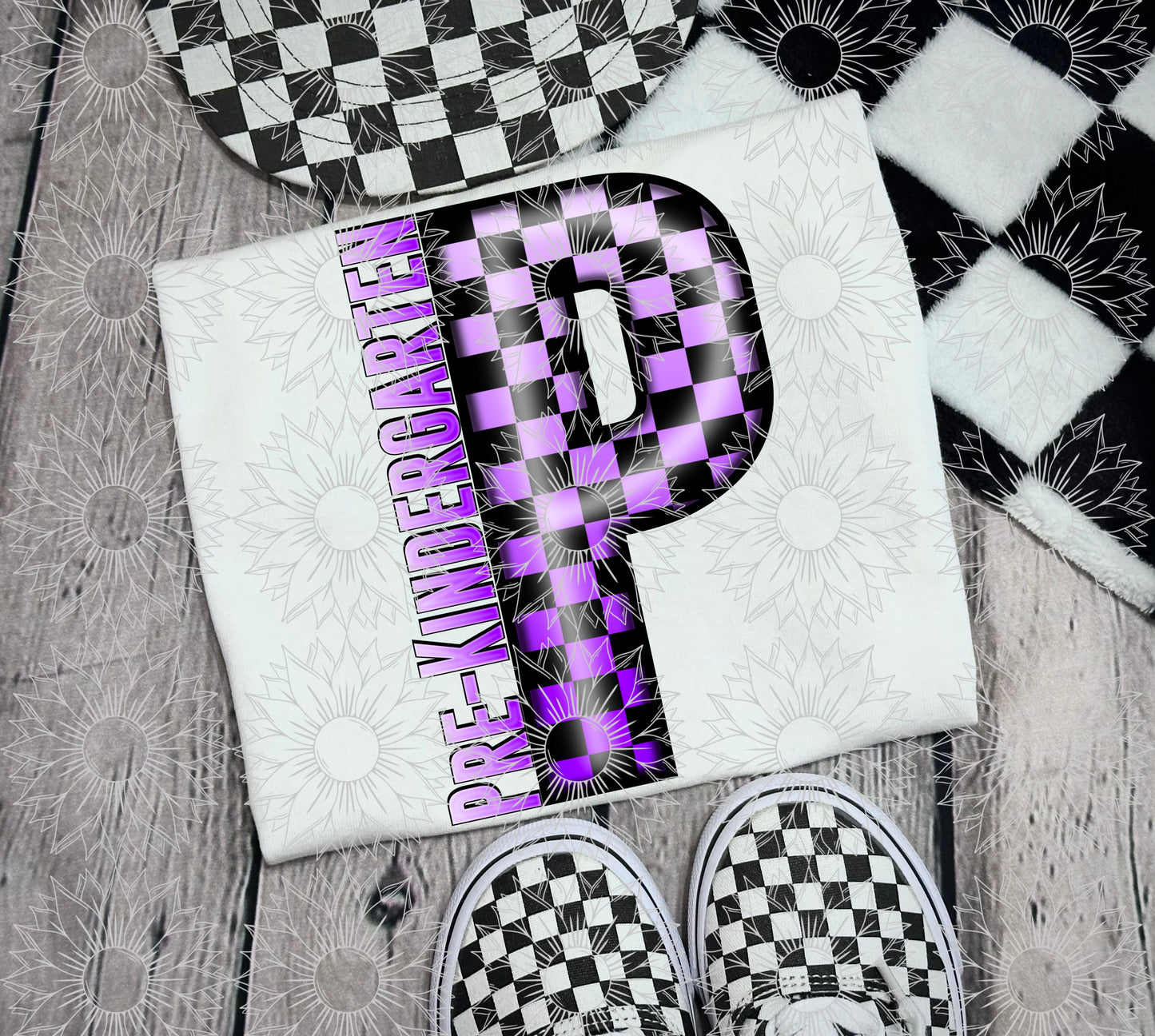 Pre-Kindergarten Purple Checkered