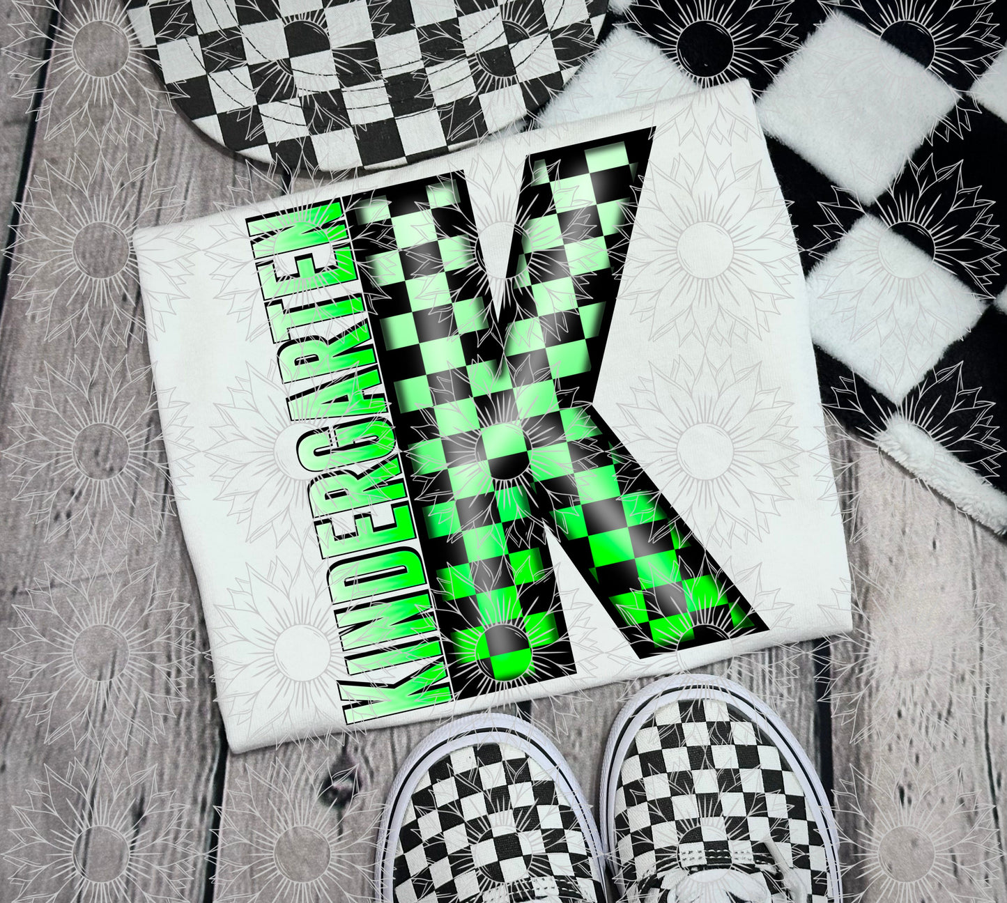 Kindergarten Green Checkered