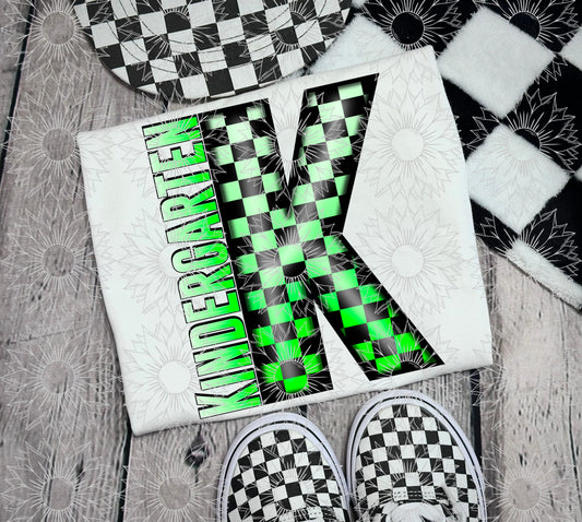 Kindergarten Green Checkered