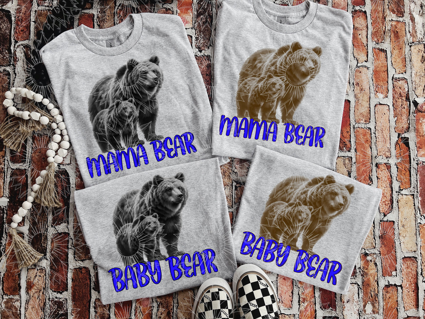 Mama & Baby Bear Blue