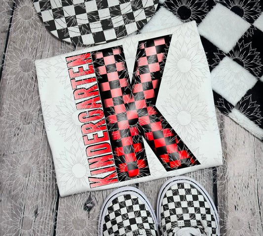 Kindergarten Red Checkered