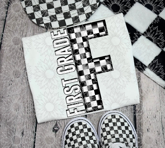 First Grade Black Checkered
