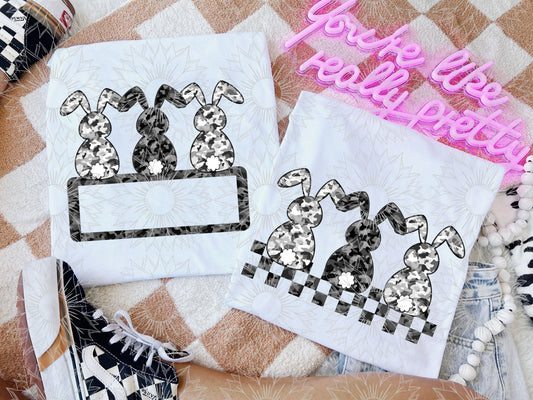 Pastel Black Camo Bunny Combo