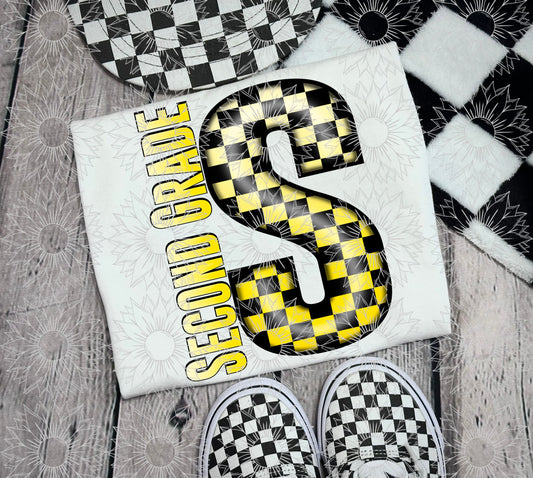 Second Grade Yellow Checkered