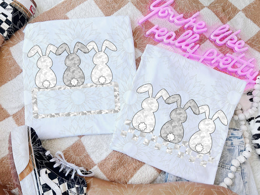 Pastel Gray Camo Bunny Combo