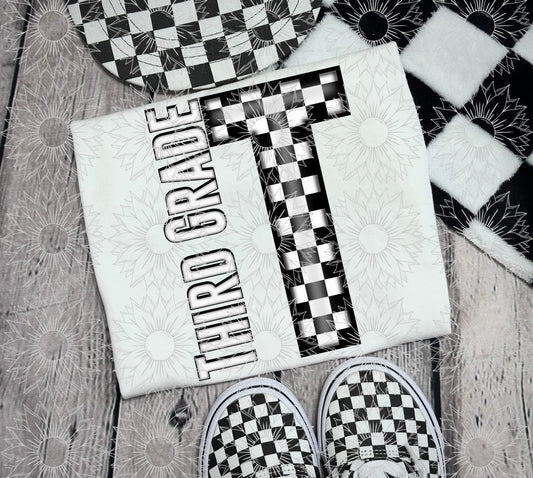 Third Grade Black Checkered