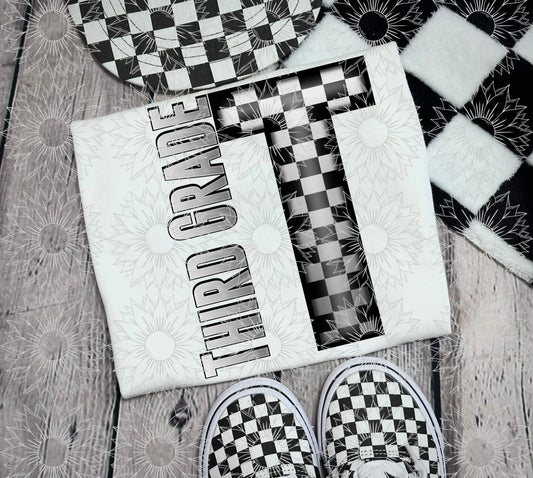 Third Grade Gray Checkered