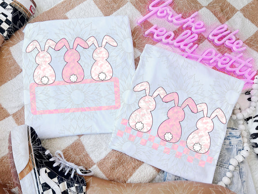 Pastel Pink Camo Bunny Combo