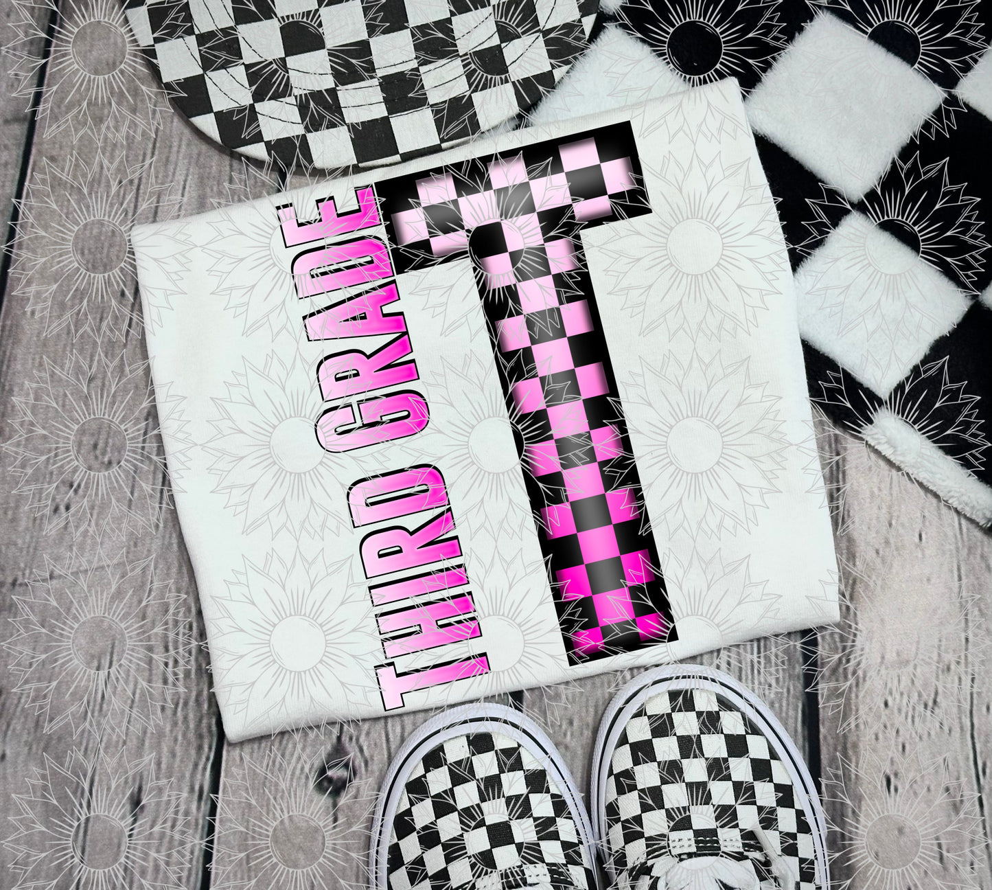 Third Grade Pink Checkered