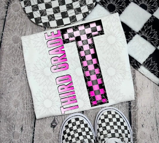 Third Grade Pink Checkered