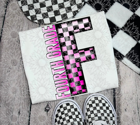 Fourth Grade Pink Checkered