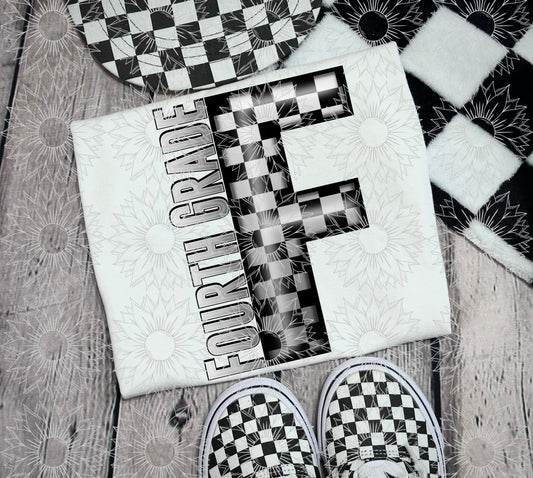 Fourth Grade Gray Checkered