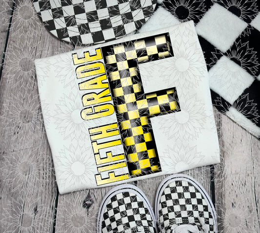 Fifth Grade Yellow Checkered