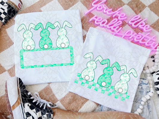 Pastel Green Camo Bunny Combo