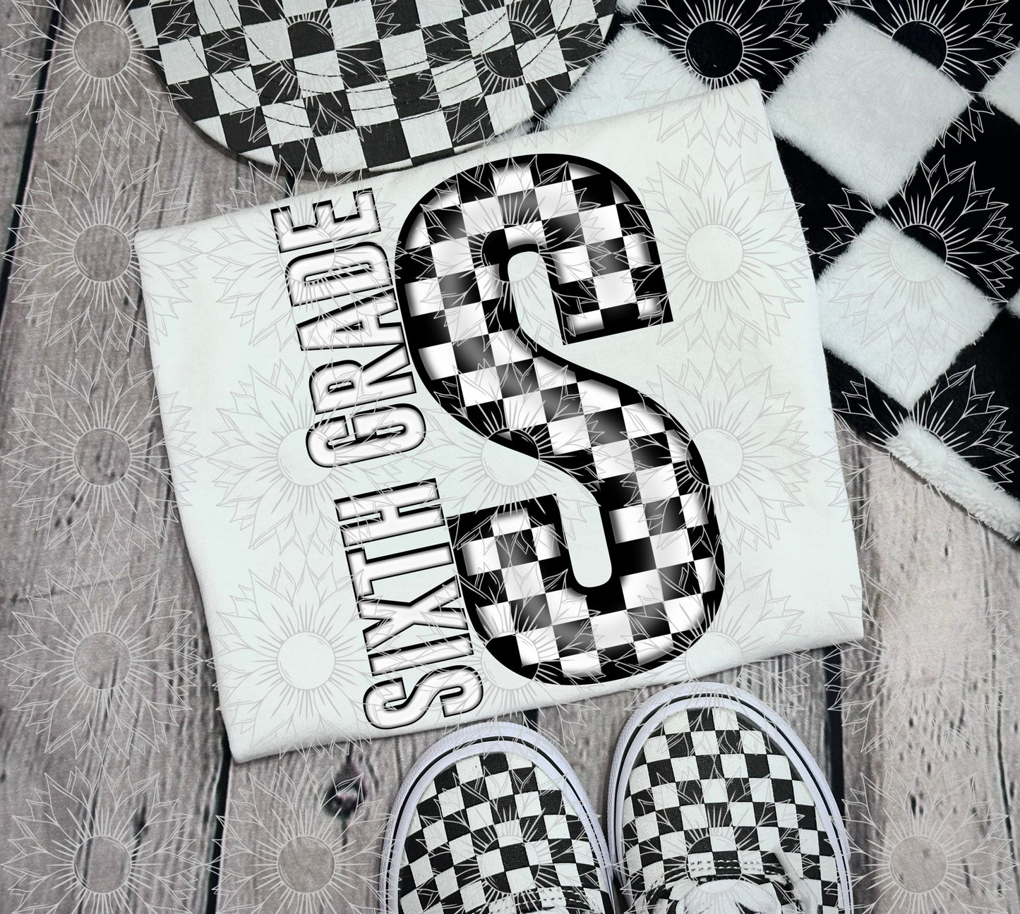 Sixth Grade Black Checkered