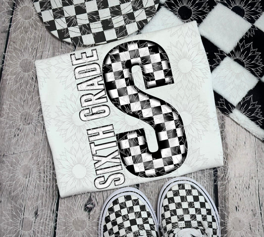 Sixth Grade Black Checkered