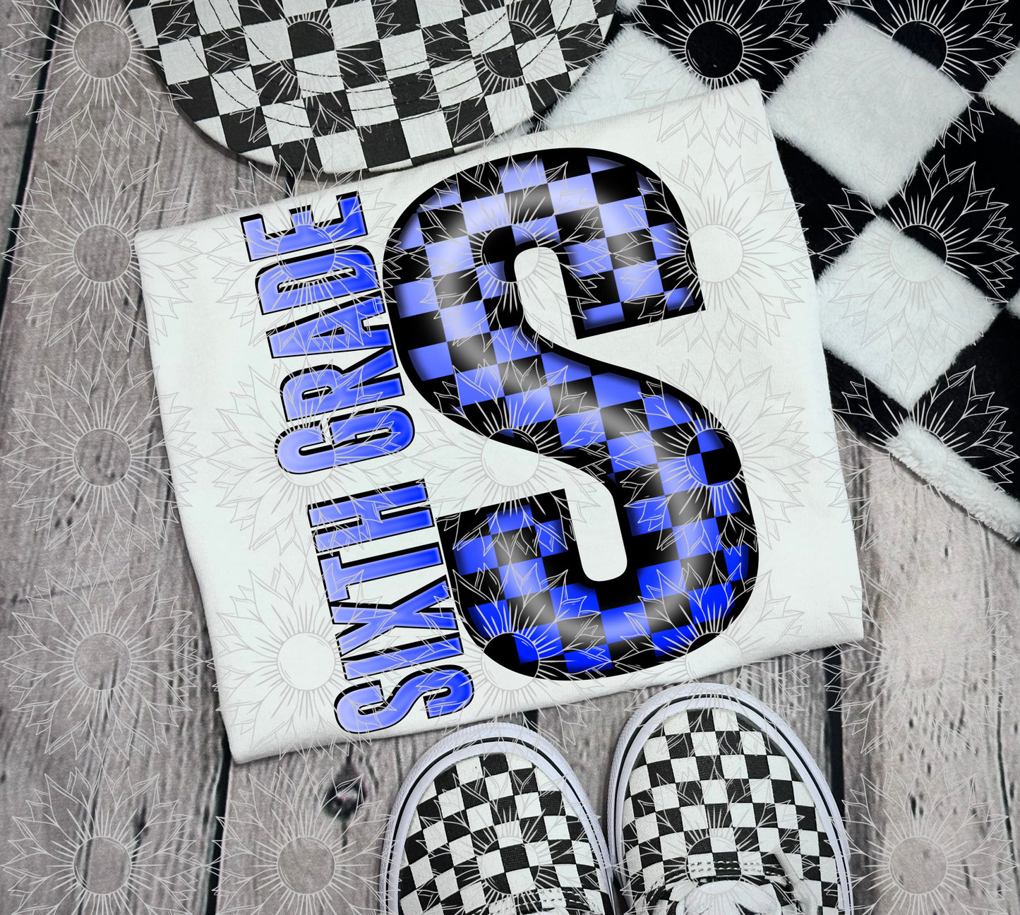 Sixth Grade Blue Checkered