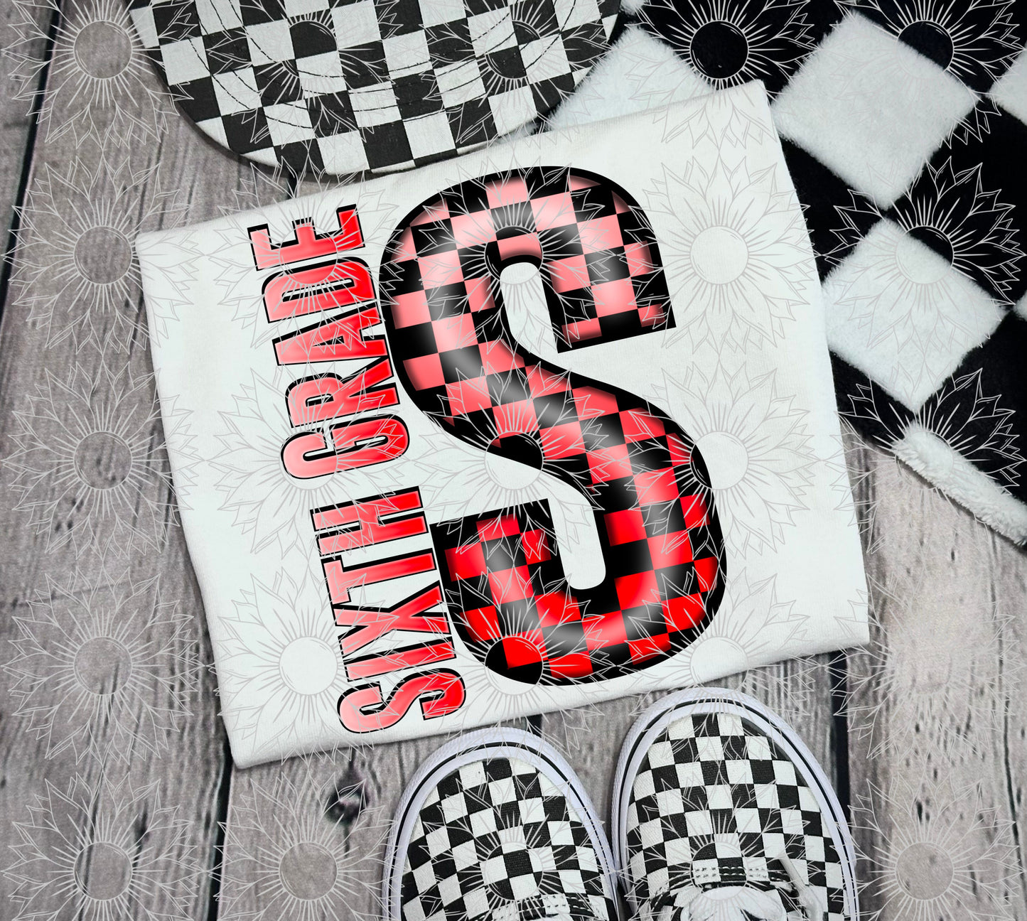 Sixth Grade Red Checkered